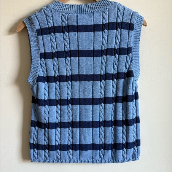 Zara Light Blue and Dark Blue Knit Vest - Picture 3 of 3